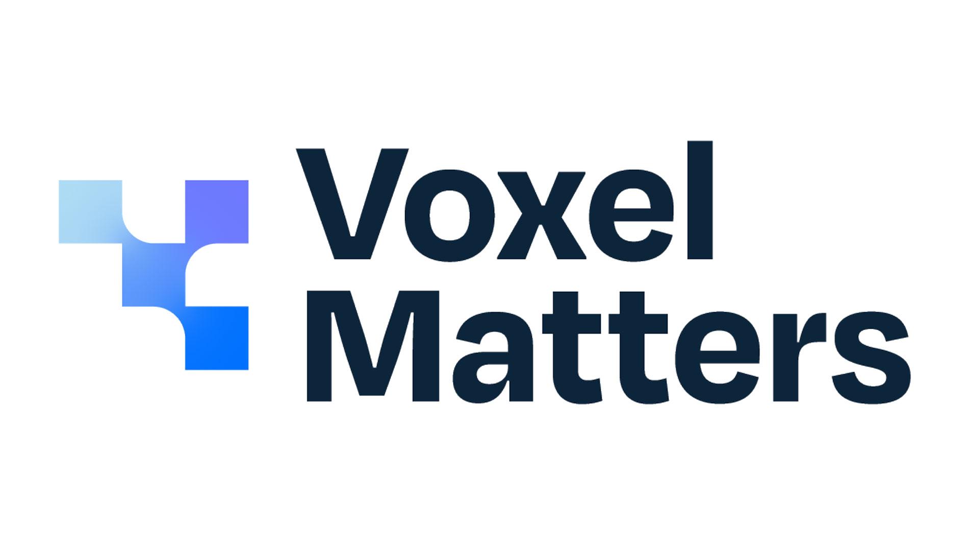 Logo de VoxelMatters, média spécialisé dans l'impression 3D
